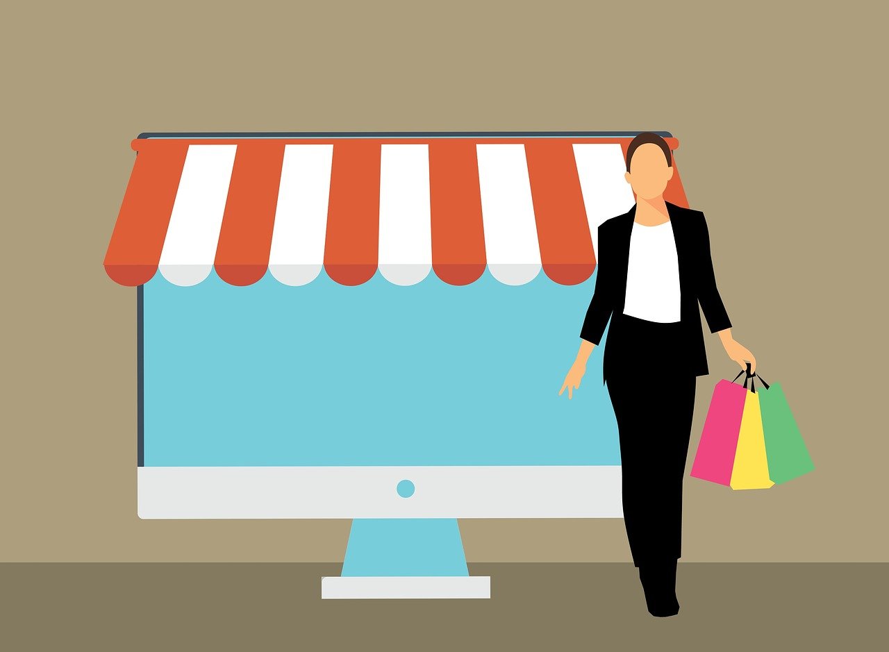 An image of store that accepts mobile payments that drive the growth of e-commerce